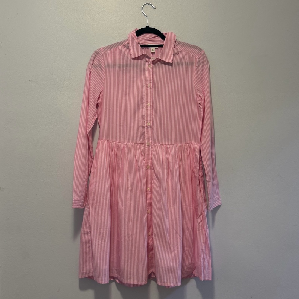 NWT J. Crew Striped Cotton Mini Shirtdress